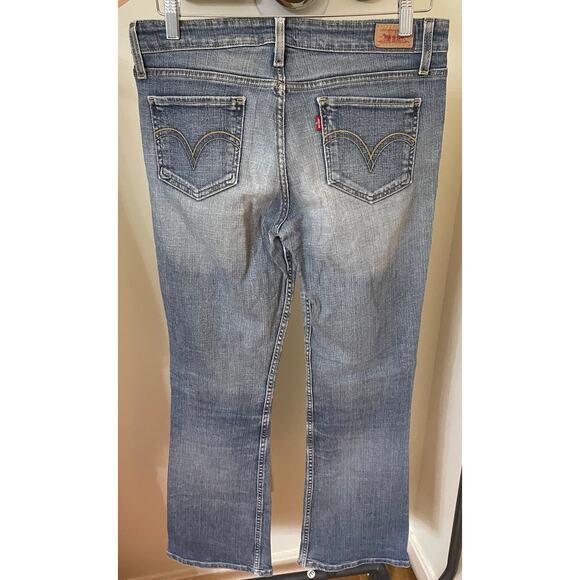Levi's Superlow 518 Jeans Womens Size 9 Medium Stretch Distressed Small Stain - Picture 2 of 11